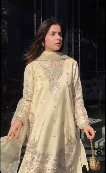 High Demand Cream Designer Sharara Set for Special Occasion Ready To Wear Collection