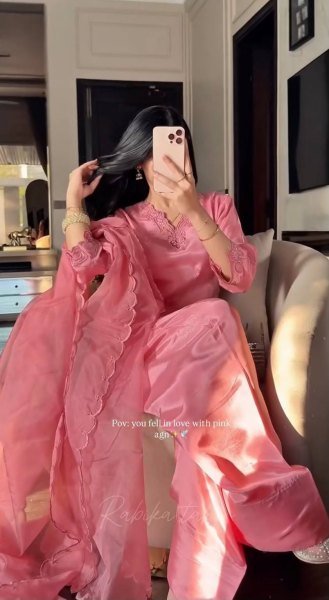 High Demand Pink Ethnic Suit Set for Wholesale Buyers Ready To Wear Collection