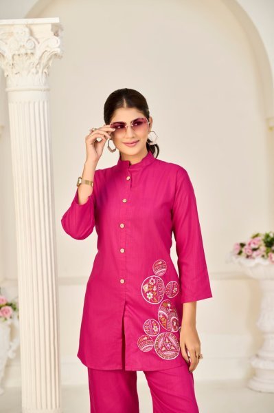 High-tech rayon slub Embroidery Embroidery Kurti Set with Bottom for Resellers Tunics kurti
