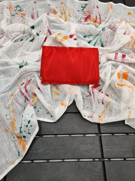 Holi Speical Khadi lilen Saree  Linen Sarees Wholesale