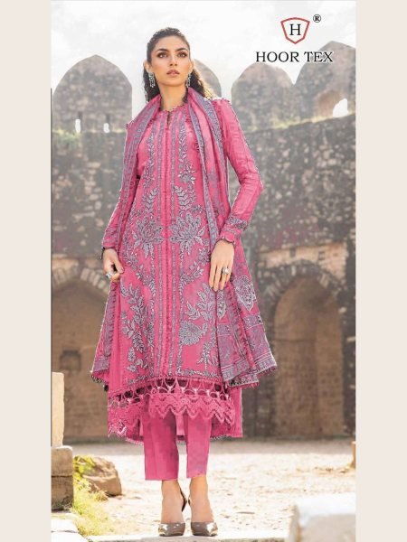 Hoor Tex H 376 Rayon Pakistani Suits Wholesale A to D Set Pakistani Suits Wholesale
