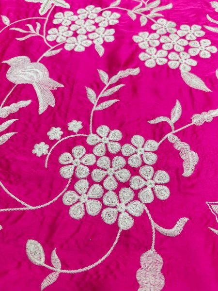 Hot Pink Color Satin Sequence Work Patiyala Set  Ready To Wear Collection