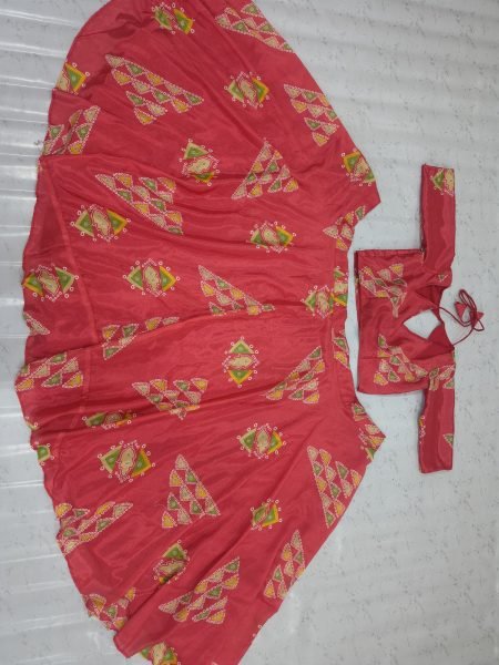 Iconic Red Designer Chinon Silk Lehenga with Heavy Can-Can and 4 Meter Flair Designer Lehenga Choli