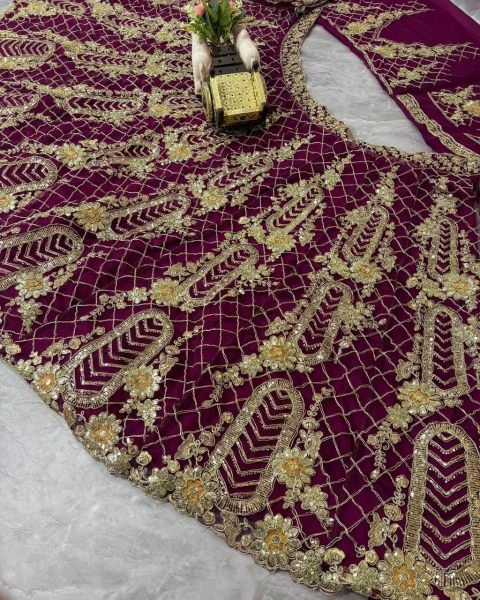 Purple Soft Net Lehenga with Sequins Embroidery Party and Wedding Collection Designer Lehenga Choli