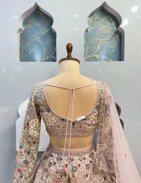 Imperial Ruby Soft Net Bridal Lehenga with Heavy Sequins Work Designer Lehenga Choli