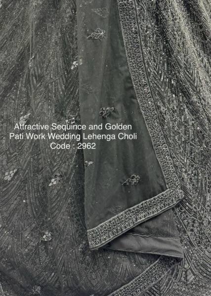 Impressive Black Net Lehenga Choli With Embroidery And Diamond Work For Bridal Collection Bridal Lehenga Choli