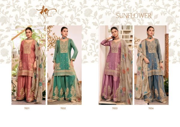 Impressive Grey Designer Heavy Fendy Silk Plazo Suit Set with Fancy Lace Dupatta Designer Plazzo Salwar Suits Wholesale