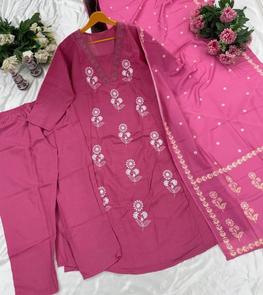 Impressive Pink Cotton Flared Kurta   Pant Set with Malmal Dupatta for Daily   Festive Wear Anarkali Kurtis 