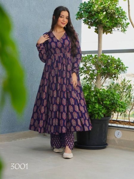 Impressive Purple Rayon Digital Printed Kurti With Matching Bottom for Exporters at Wholesale Rate Kurti With Bottom Wholesale