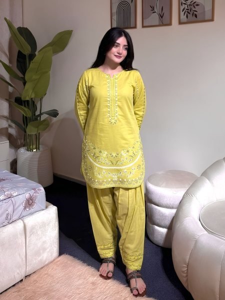 Impressive Yellow Short Kurti Cod set Collection For Bulk Discount Wholesaler  Ready To Wear Suit