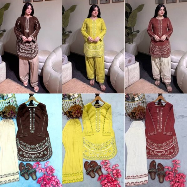 Impressive Yellow Short Kurti Cod set Collection For Bulk Discount Wholesaler  Ready To Wear Collection