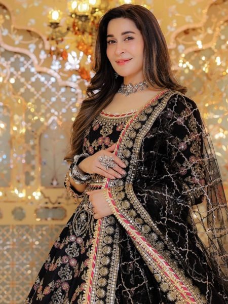 In Best Quility Black Color Embroidered Lehenga Choli  Bridal Lehenga Choli