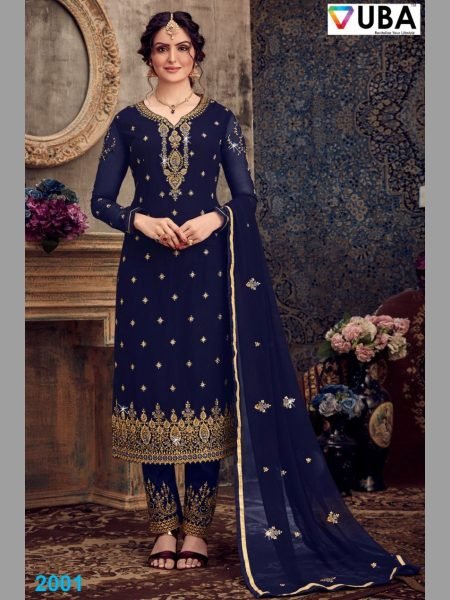 In Wholesale Rate Georgette With Embroidery Work Suits  Churidar Salwar Suits Wholesale