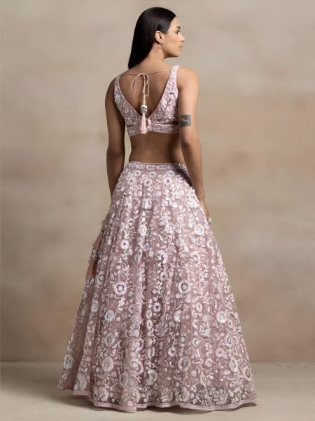 Ingenious Baby Pink Boutique Collection Embroidered Lehenga at Wholesale Rate Bridal Lehenga Choli