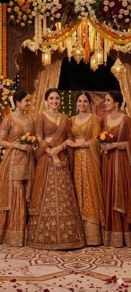 Ingenious Brown Butterfly Net Lehenga Choli with Heavy Glass Sequins Work at Wholesale Rate Designer Lehenga Choli