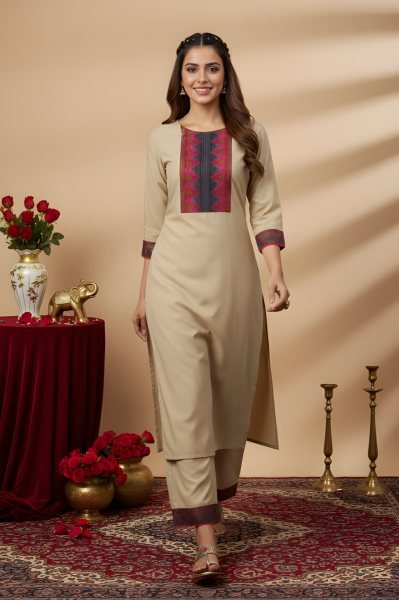 Ingenious Ceam Stylish Kurti Pant Set for Office and Casual Wear  Straight Cut Long Kurtis