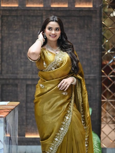 Ingenious Mustered Yellow Bridal Saree with Rich Zari Work for Festive Occasions Silk Sarees Wholesale
