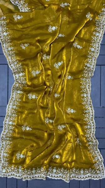 Ingenious Mustered Yellow Bridal Saree with Rich Zari Work for Festive Occasions Silk Sarees Wholesale