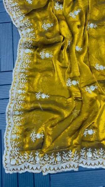 Ingenious Mustered Yellow Bridal Saree with Rich Zari Work for Festive Occasions Silk Sarees Wholesale