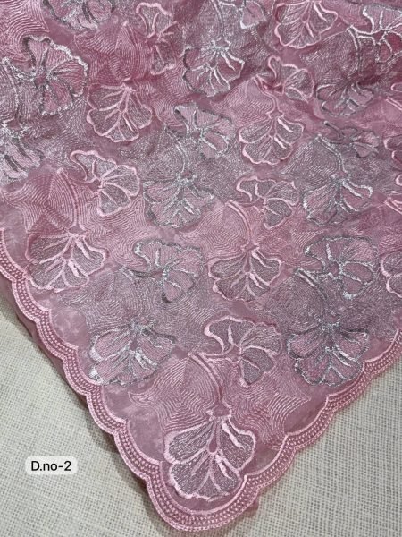 Ingenious Pink Chanda Silk Saree with Turkish Style Thread and Sequins Embroidery For Bulk Order Silk Sarees Wholesale