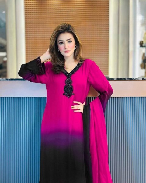 Innovative Pink Designer Long Kurti Set with Georgette Dupatta for Party Wear Ready To Wear Collection