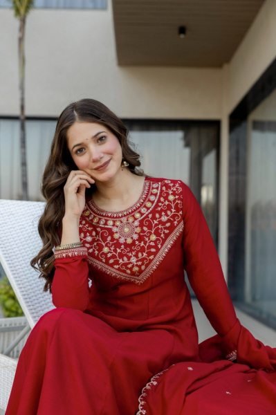 Innovative Red Designer Anarkali Suit for Wedding and Festive Collection Anarkali Kurtis 
