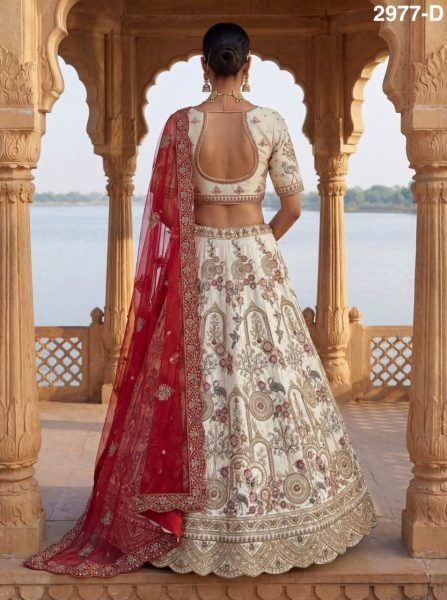 Innovative White Heavy Embroidered Bridal Lehenga Set with Designer Blouse  Bridal Lehenga Choli