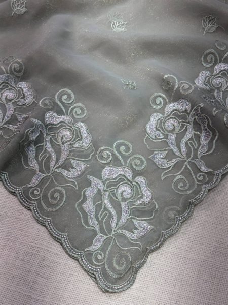 Inspiring Grey Melbourne Silk Saree with Matching Embroidered Blouse at Wholesale Rate Silk Sarees Wholesale