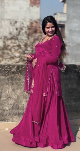 Intricate Rani Pink Silk Lehenga Set with Net Dupatta for Special Occasions Ready To Wear Collection