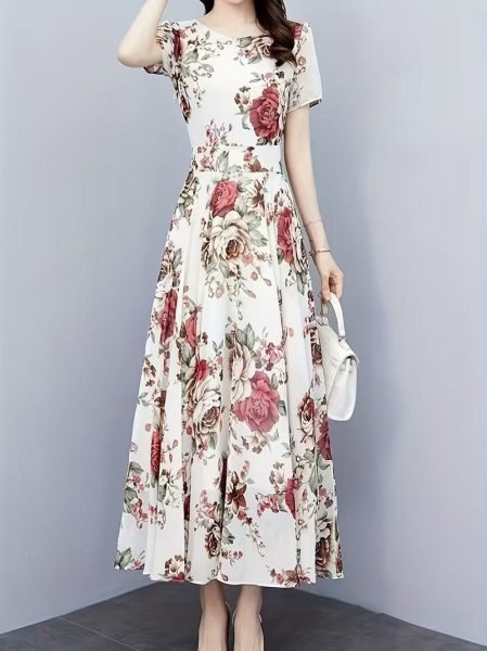 Intricate White Fashionable Chiffon Dress for Vacation and Evening Wear Western Ladies Top Wholesale