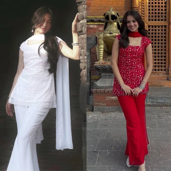 Intricate White Pakistani Chikankari Kurta With Pants And a Dupatta For Special Occasions  Ready To Wear Collection
