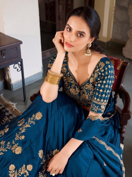 Intuitive Blue Party Wear Lehenga with Cutwork Dupatta for Festive Celebrations Designer Lehenga Choli