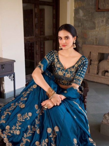Intuitive Blue Party Wear Lehenga with Cutwork Dupatta for Festive Celebrations Designer Lehenga Choli