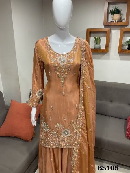 Intuitive Brown Salwar Suit Collection with Premium Pure Fabric and Aster Inner Designer Plazzo Salwar Suits Wholesale