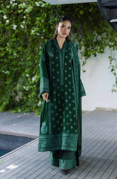 Irresistible Green Designer Georgette Suit Set with Matching Embroidered Dupatta Ready To Wear Collection