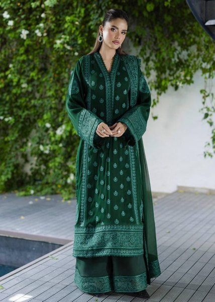 Irresistible Green Designer Georgette Suit Set with Matching Embroidered Dupatta Ready To Wear Collection