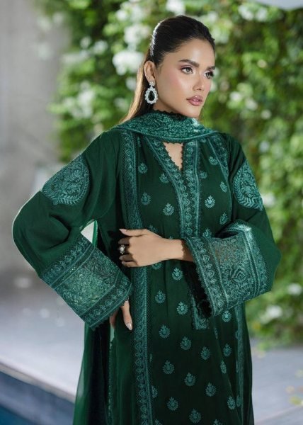 Irresistible Green Designer Georgette Suit Set with Matching Embroidered Dupatta Ready To Wear Collection