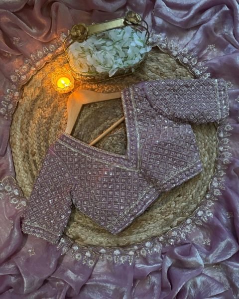 Irresistible Lavender Fancy Designer Saree for Festive and Reception Wear Designer Wedding Sarees Wholesale