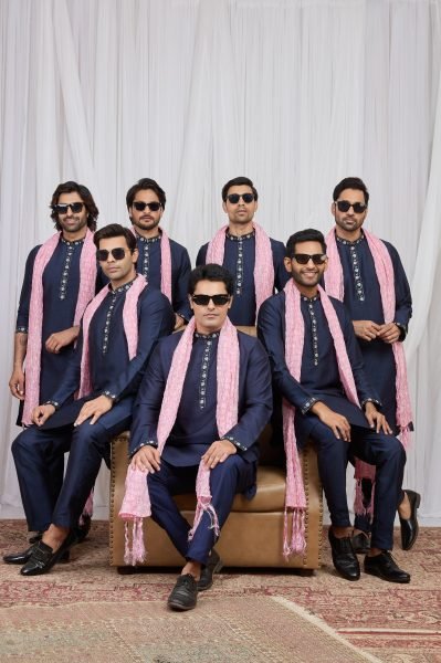 Irresistible Navy Blue Boutique Collection Ethnic Wear at Wholesale Rate Kurta Pajama Wholesale