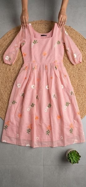 Irresistible Pink Designer Chanderi Kurti for Casual and Daily Wear Western Ladies Top Wholesale