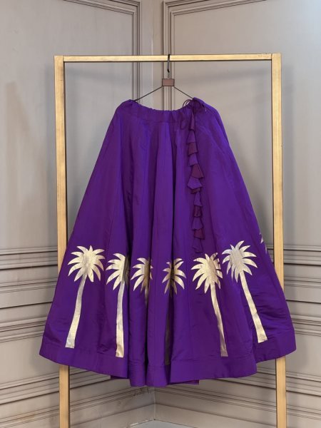 Irresistible Purple Roman Lehenga with Attractive Coconut Gota Work for Garba Navratri Lehnega Choli