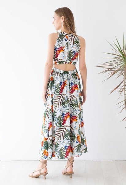 Ivory Green Boutique Collection Halter Neck Dress at Wholesale Rate Western Ladies Top Wholesale