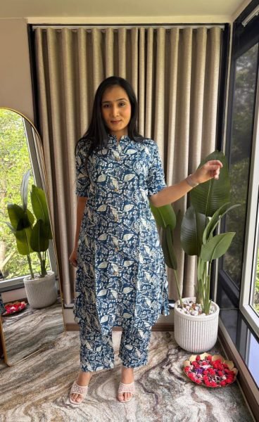 jaipur cotton kurti palazzo set premium stitched style with pocket for daily wear Printed Kurtis
