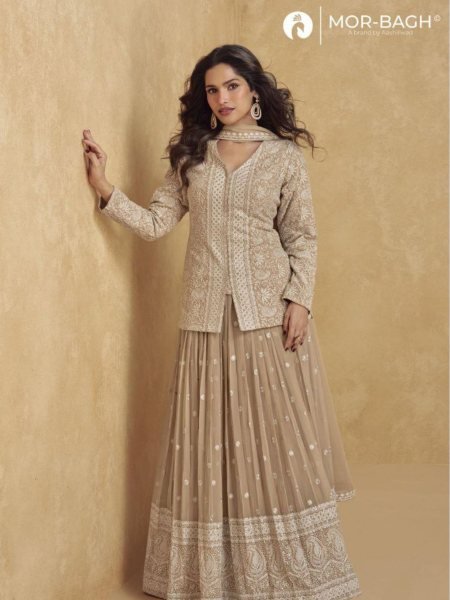 Jhasi Designer Georgette Sharara Suit Collection Heavy Embroidered Wedding Wear At Best Price Salwar Kameez