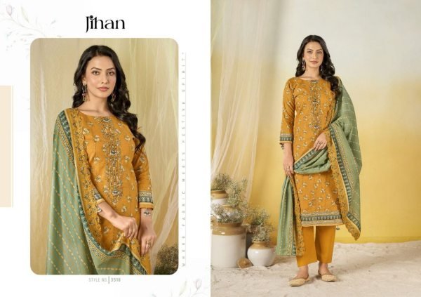 JIHAN Crafted Elegance Unstitch Ladies Salwar Suit  Pakistani Suits Wholesale
