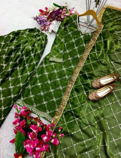 Jimmy Choo Silk Top Patiyala And Dupatta Set Fully Stitched Ready To Wear Ready To Wear Collection