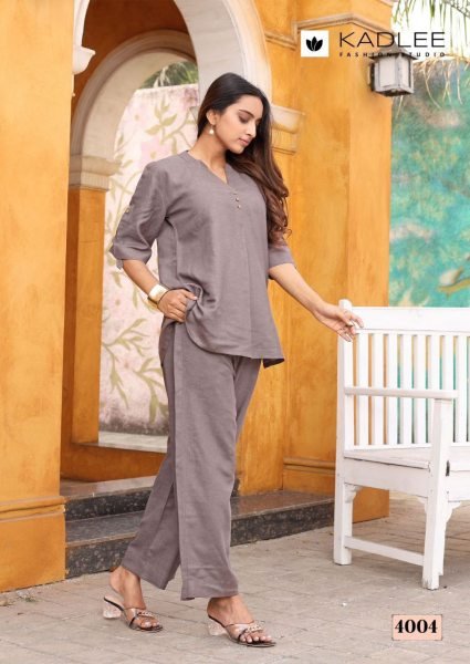 Kadlee Olivia Rayon Flex Co Ord Set Stylish Top  & Bottom for Women Full Set Kurti