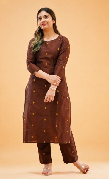 Kanchi Cotton Zari Work Kurti with Matching Pant for Resellers and Retailers  Straight Cut Long Kurtis