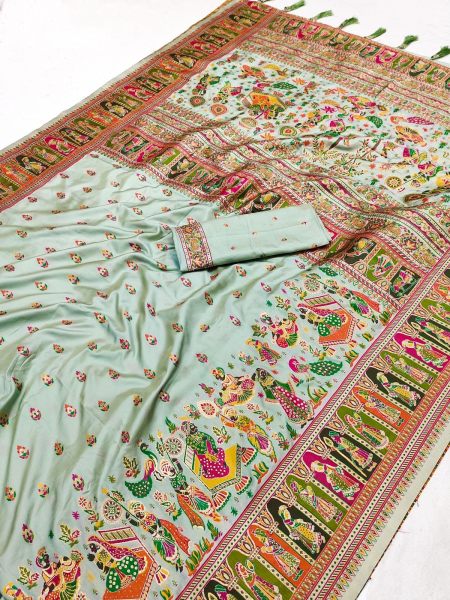 Kanjivaram silk fabric with Meenakari & Zari weawing pallu  Saree Designer Wedding Sarees Wholesale