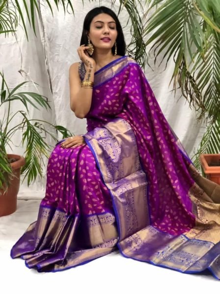 Kanjivaram Soft Silk Sarees with Zari Weaving & Rich Pallu – Festive Collection South Indian Saree 